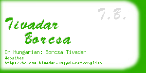 tivadar borcsa business card